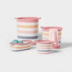 Striped Coiled Rope Kids' Storage Bin - Pillowfort™ -Hange Furni Store GUEST 18fc3409 df85 4518 a061 53954e0e0439