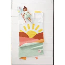 48"x58" Knit Kids' Throw Sunshine Blue - Pillowfort™ -Hange Furni Store GUEST 24eb10dc 6375 4b35 976d b6a58a627356