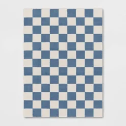Area Kids' Rug Checker Blue - Pillowfort™ -Hange Furni Store GUEST 3432509b 38d9 4a39 97a3 53d74a7b8329