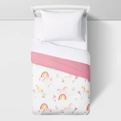 Unicorn Cotton Kids' Comforter Set - Pillowfort™ -Hange Furni Store GUEST 35489fa4 132b 4ff4 bcff 0492fdf24e88