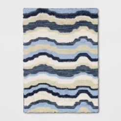 Waves Area Kids' Rug Blue/Green - Pillowfort™ -Hange Furni Store GUEST 52f23e37 ed88 43a1 be63 fc68efaa4b8d