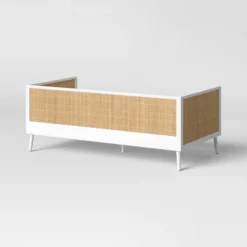 Rattan And Wood Kids' Daybed White - Pillowfort™ -Hange Furni Store GUEST 8444560c 58cf 4c96 81de faa1dbba6859
