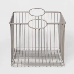 Wire Stackable Kids' Storage Basket Gray - Pillowfort™ -Hange Furni Store GUEST 91087446 1ff9 4ec6 914c 45ee8beec810