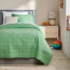Microfiber Kids' Quilt Light Green - Pillowfort™ -Hange Furni Store GUEST 93cfa37b 4877 4b6e b354 8764f09c2091
