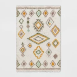 Yuma Area Kids' Rug Gold/Mint - Pillowfort™ -Hange Furni Store GUEST a6f3ffb4 cb02 4ee5 a7ea d6d6b75f91ab