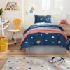 Space Cotton Kids' Comforter Set Navy - Pillowfort™ -Hange Furni Store GUEST b2a594be 4079 412e a23d 56eb89fcba92