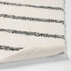 Striped Kids' Bath Rug Black & White - Pillowfort™ -Hange Furni Store GUEST b7e68b59 fda0 431a b382 03b44abbf386