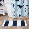 Rugby Striped Kids' Bath Rug Navy - Pillowfort™ -Hange Furni Store GUEST bb1196ec b962 4cc0 aee8 4b3e17e975ca