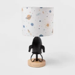 Spaceship Figural Kids' Table Lamp Black - Pillowfort™ -Hange Furni Store GUEST c37d4d3d 655c 4fe9 b3e8 5cfa6e05c0ef