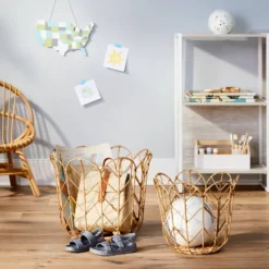 Tulip Shaped Kids' Woven Basket - Pillowfortâ˘