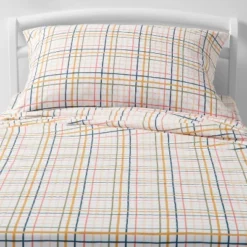 Plaid Print Cotton Kids' Sheet Set - Pillowfort™ -Hange Furni Store GUEST dfc89128 ffe1 41dd b87e d8e45fac1447