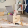Medium Natural Wood Kids' Storage With Lid Gray - Pillowfort™ -Hange Furni Store GUEST e0676ca1 e864 407b a93c ec1fa611a365