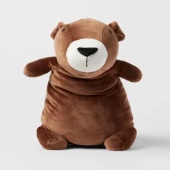 Bear Weighted Plush Kids' Throw Pillow Brown - Pillowfort™ -Hange Furni Store GUEST e14bf083 0b66 46ff 9039 736ae79b5f51