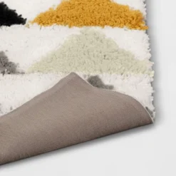 5'x7' Triangles Shag Kids' Rug Black/Cream - Pillowfort™ -Hange Furni Store GUEST e44aac54 67f7 445d ac92 34dbc5ad1767