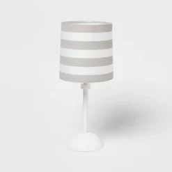 Striped Kids' Accent Lamp Gray - Pillowfort™ -Hange Furni Store GUEST f5e0836d fd0d 4b9a 9fbc dcb36353a664