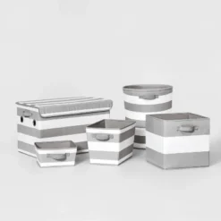 Large Rectangle Kids' Storage Striped Bin - Pillowfort™ -Hange Furni Store GUEST ffba7162 489f 4be4 93c1 6a1844d32cab